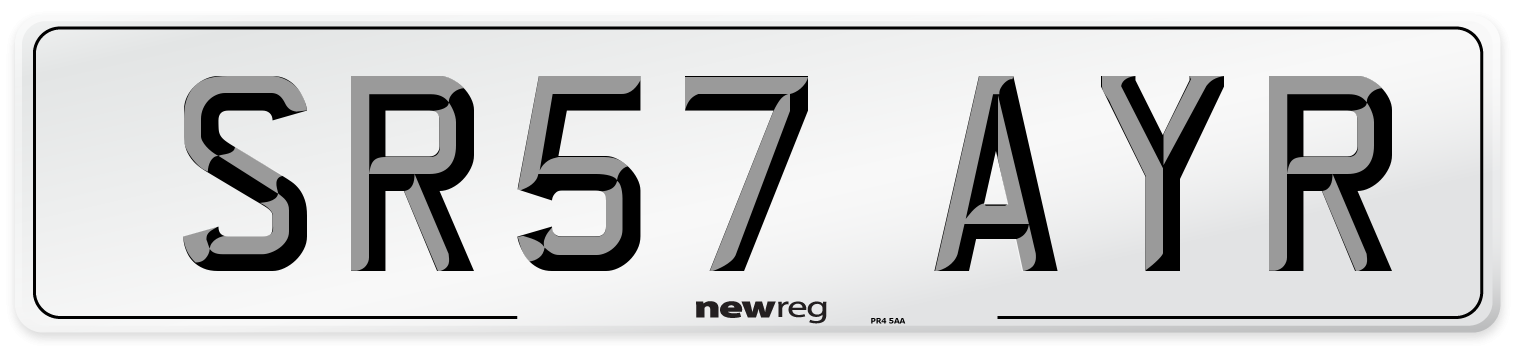 SR57 AYR Number Plate from New Reg